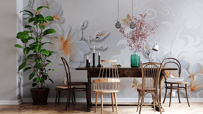 Diamond Flowers shown in a room