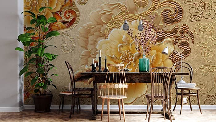 Golden Blossom shown in a room
