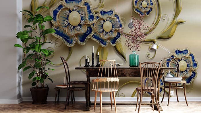 Pearl Petals shown in a room