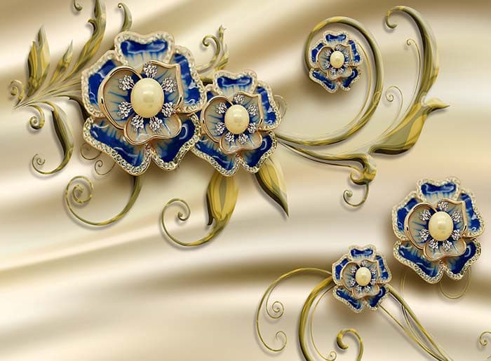 Pearl Petals pattern detail