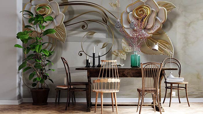 Golden Petal shown in a room