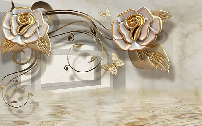 Golden Petal pattern detail