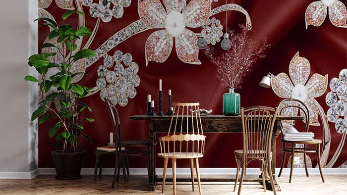 Diamond Leaves shown in a room