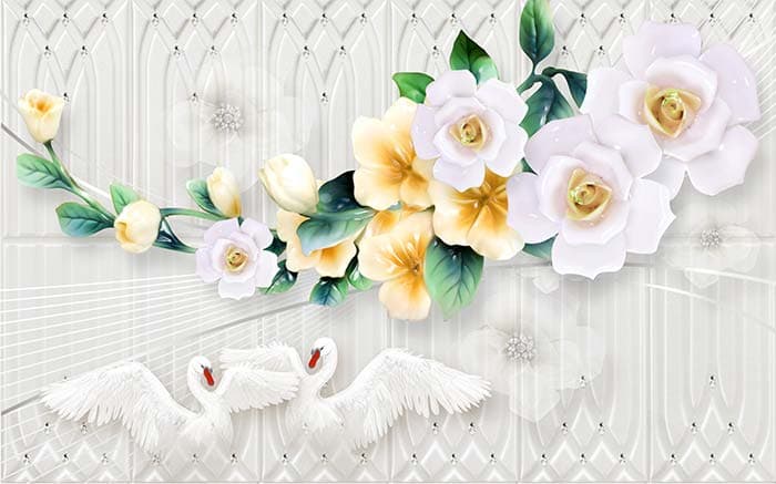 White Blossom pattern detail