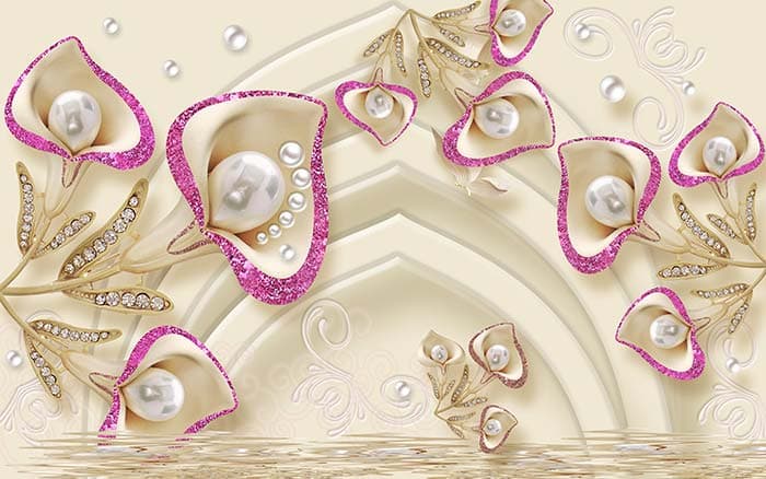 Pearly Blossom pattern detail