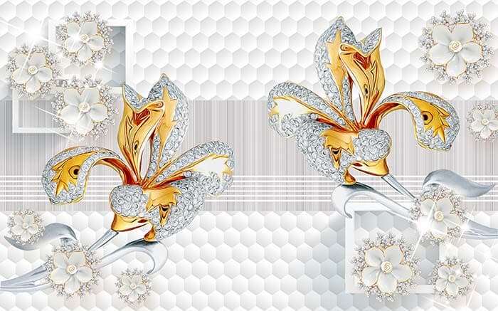 Jeweled Rooms pattern detail