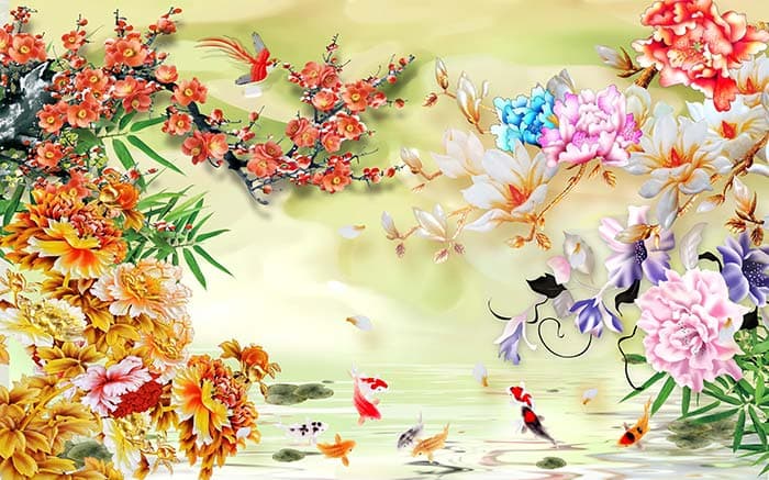 Abstract Floral pattern detail