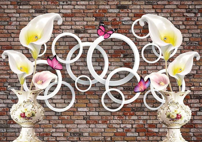 Rings behind Flowers pattern detail