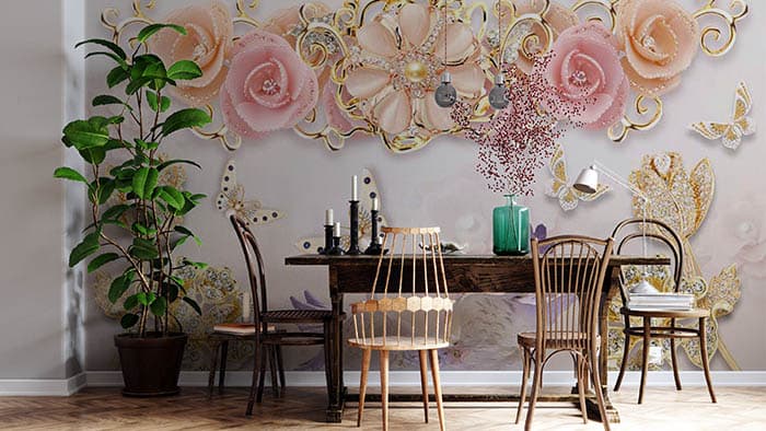 Bejeweled Floral shown in a room