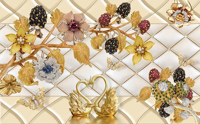 Blooming Berries pattern detail