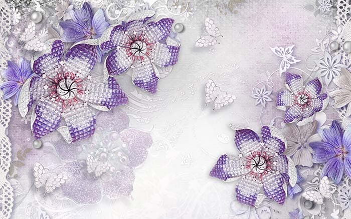 Diamond Petals pattern detail