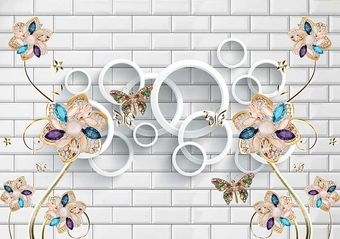 Rings on Walls pattern detail