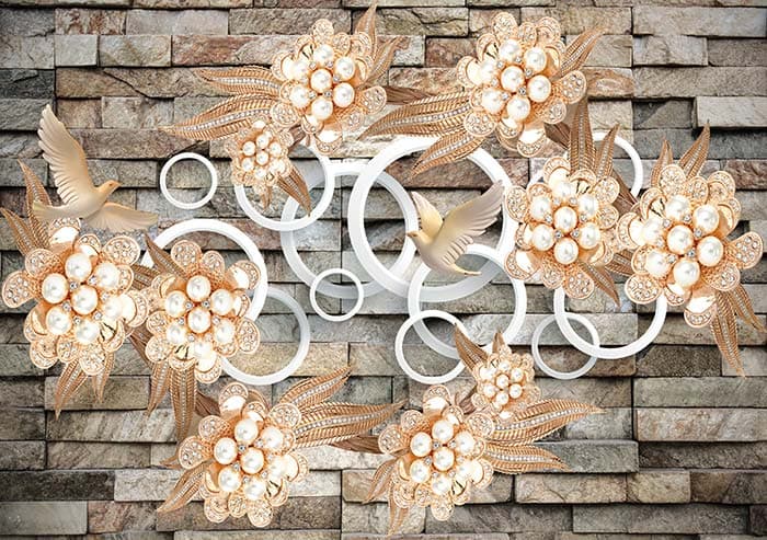 Pearly Petals pattern detail
