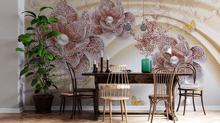 Floral Pearls shown in a room