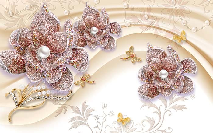 Floral Pearls pattern detail