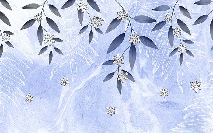 Blue Leaves pattern detail