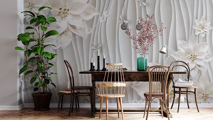 White Waves shown in a room