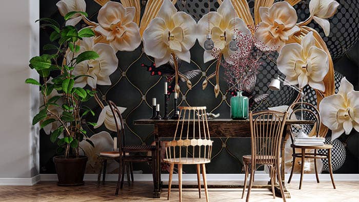 Hex in Black shown in a room