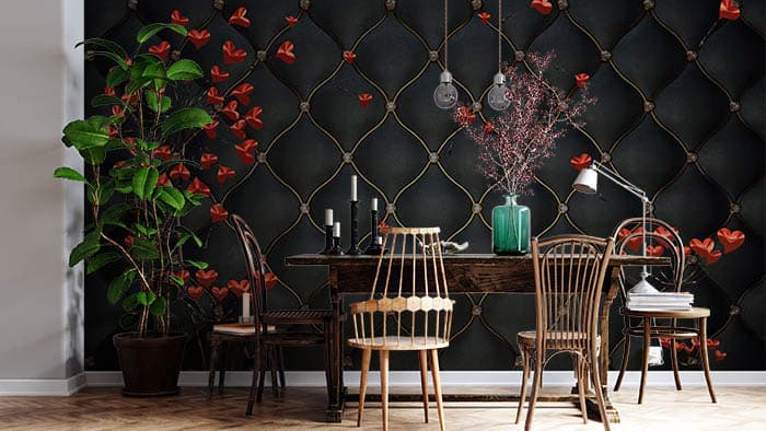 Hex in Black shown in a room