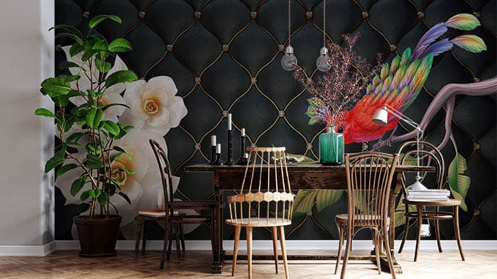 Hex in Black shown in a room