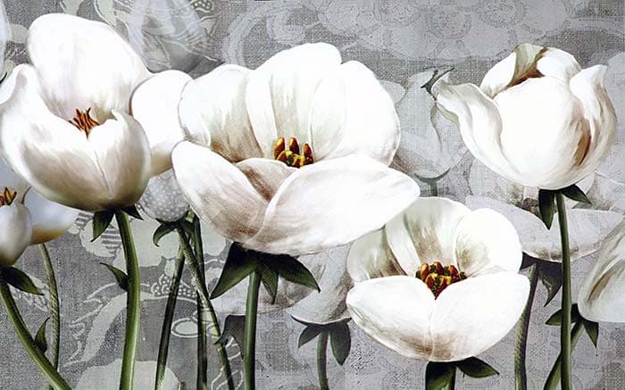 White Floral pattern detail