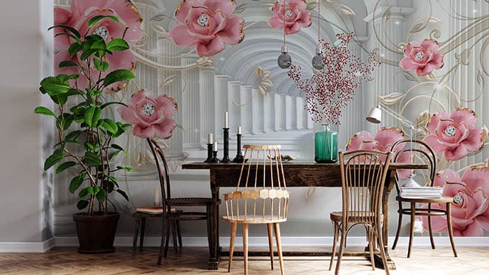 Floral Hallway shown in a room