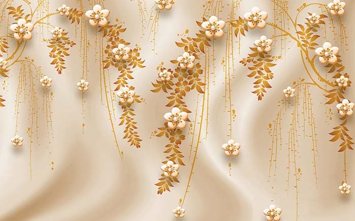 Golden Branches pattern detail