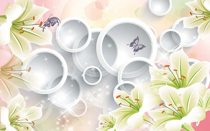 White Lilies pattern detail