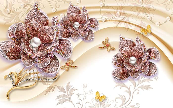 Shimmery Bloom pattern detail