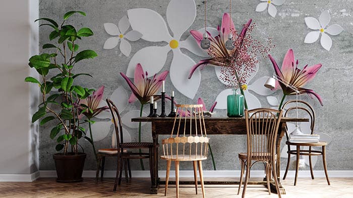 Lily of the Valey shown in a room