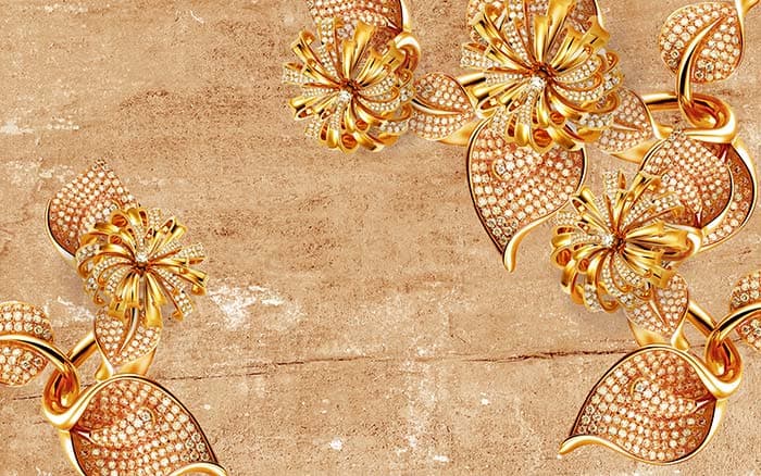 Shimmery Leaves pattern detail