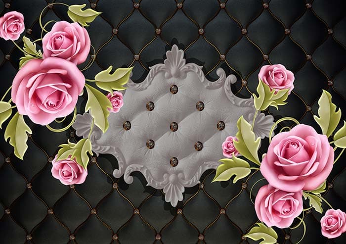 Roses of the Valley With Luxurious Background Wallpaper for Wall pattern detail