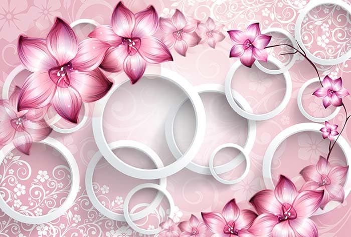 Premium Rosy Pink Wall Design Wallpaper pattern detail