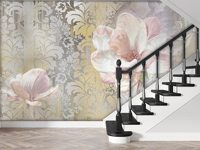 Peachy Petals shown in a room