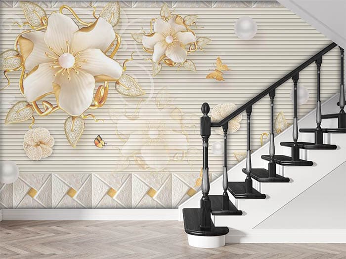 Pearls and Blossoms shown in a room
