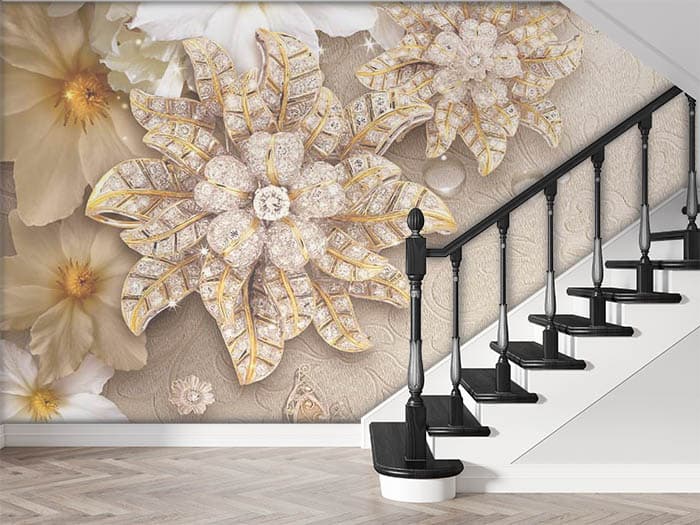 Aureate Studded Flowers shown in a room
