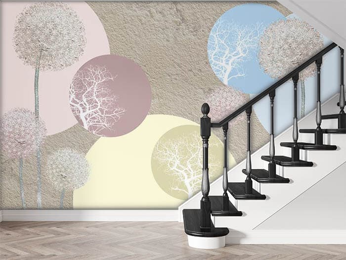 Abstract Dandellions shown in a room