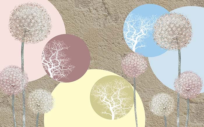 Abstract Dandellions pattern detail