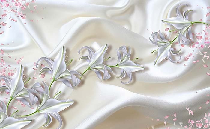 Satin Lilies pattern detail
