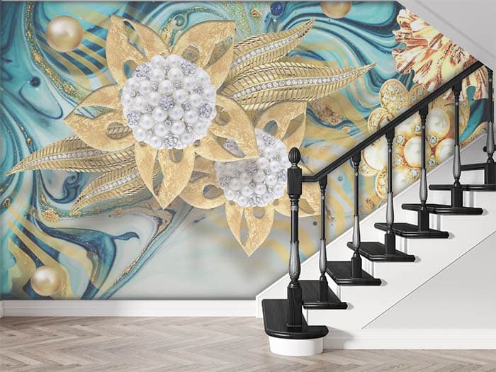 Golden Blossoms shown in a room
