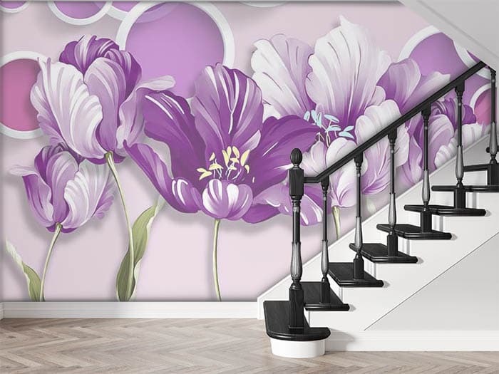 Lilac Lilies shown in a room