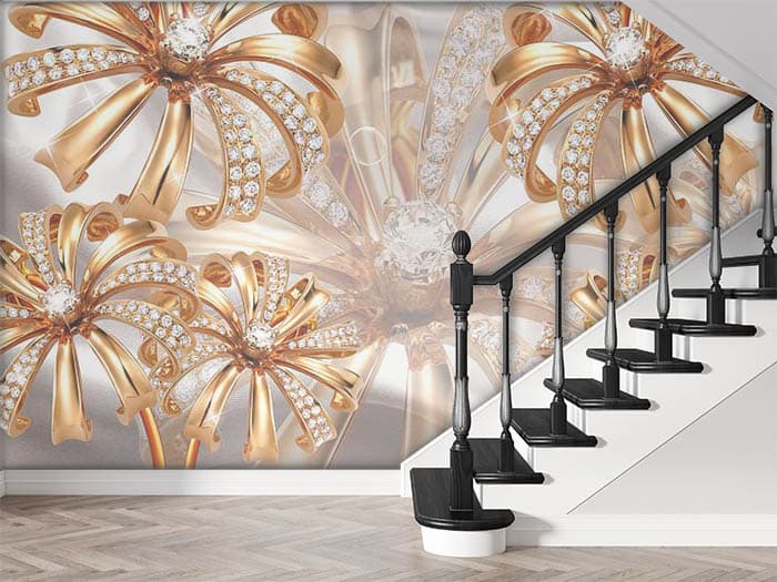 Shimmery Florets shown in a room