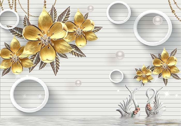 Rings and Aureate Florets pattern detail