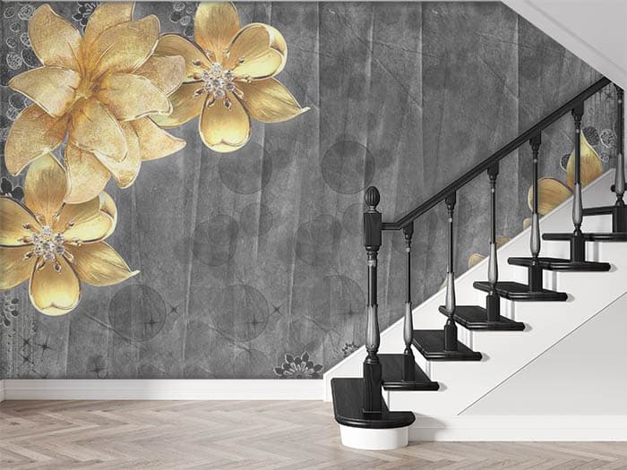 Golden Petals shown in a room