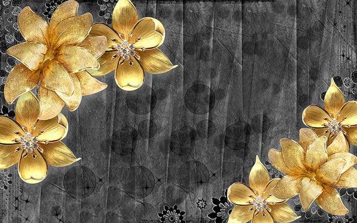 Golden Petals pattern detail