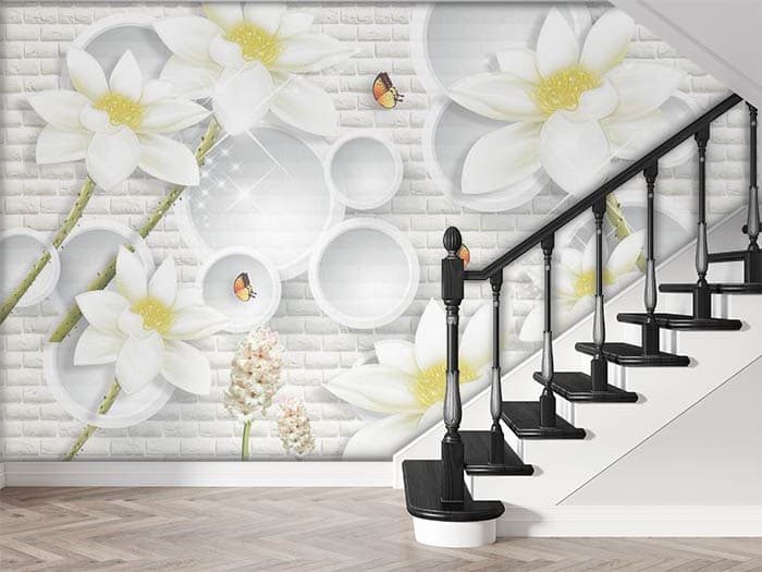 White Florets shown in a room