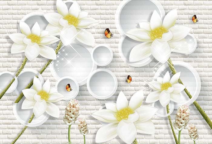 White Florets pattern detail