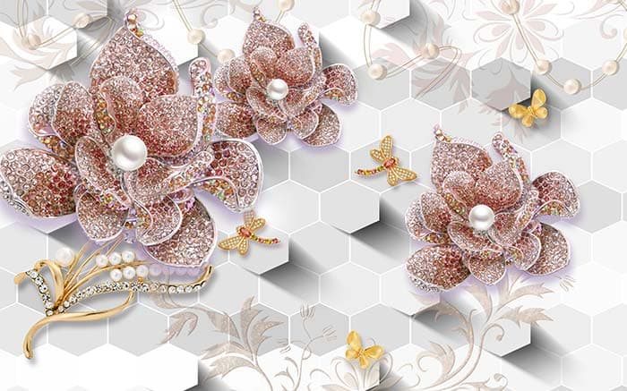 Studded Flowers pattern detail