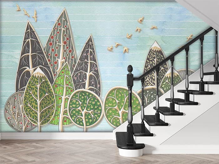 Funky Leaves shown in a room