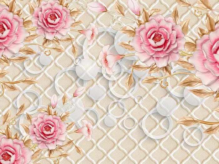 Dreamy Pink Carnations Floral Pattern Wallpaper pattern detail